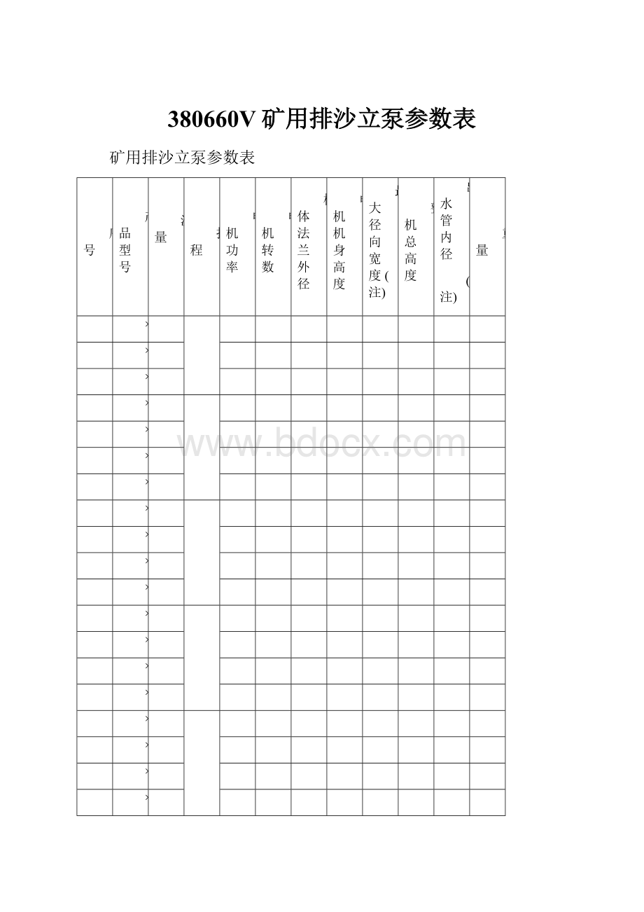 380660V矿用排沙立泵参数表.docx