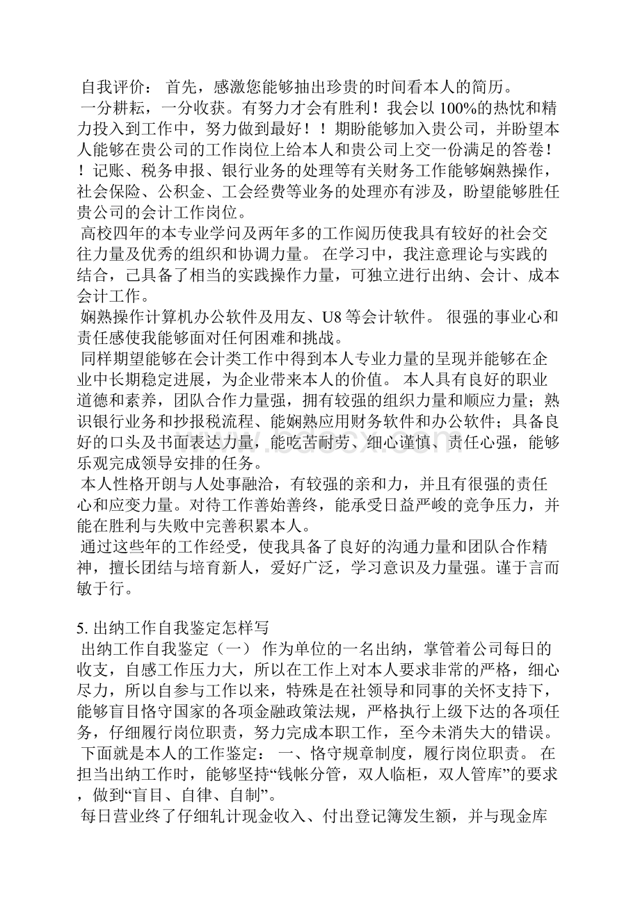 出纳绩效考评自我评价精简版.docx_第3页