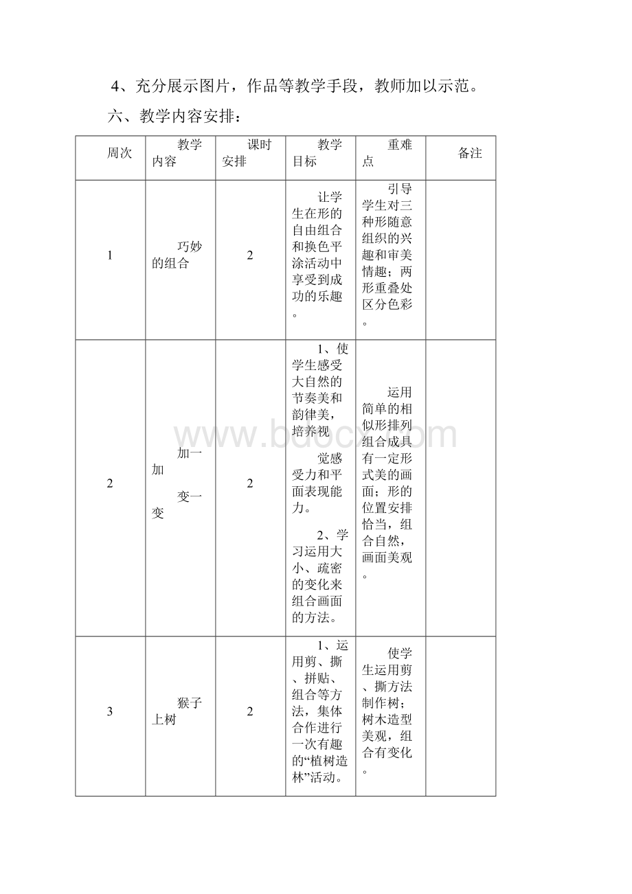 湘版小学二年级美术下册计划教案.docx_第2页