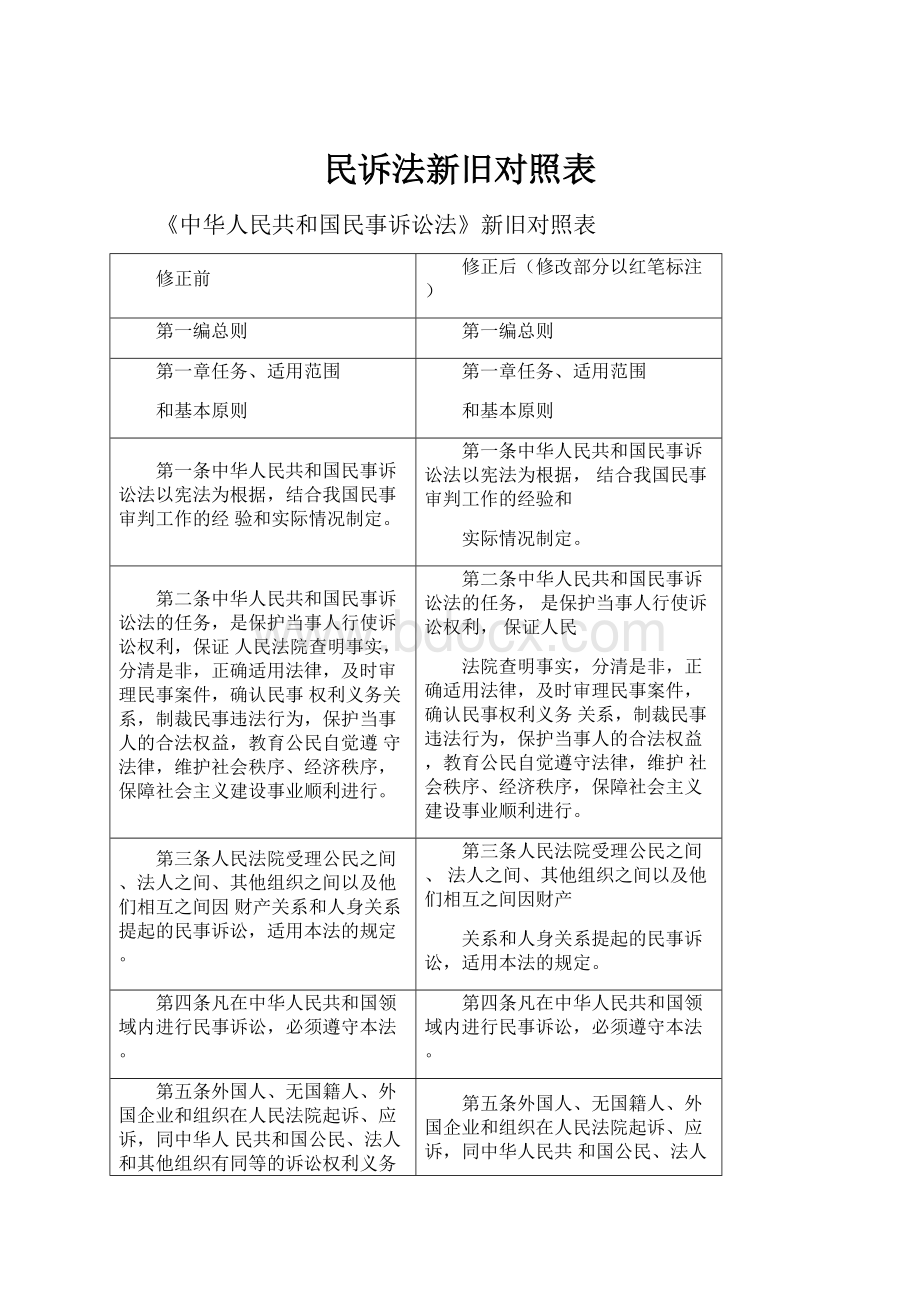 民诉法新旧对照表.docx_第1页