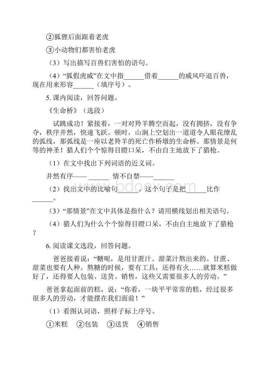 新部编版三年级语文上册课内阅读专项突破训练.docx_第3页