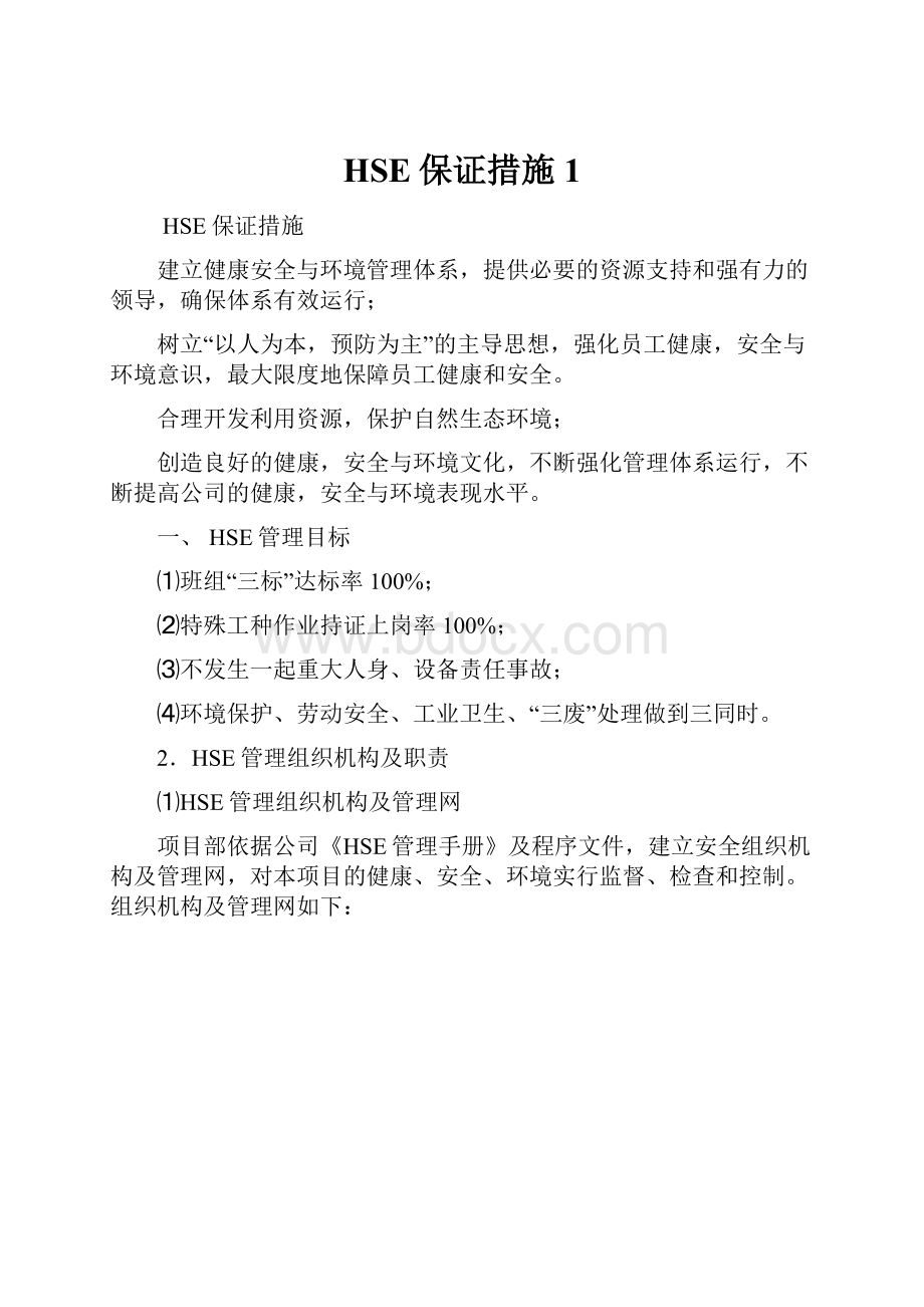 HSE保证措施1.docx