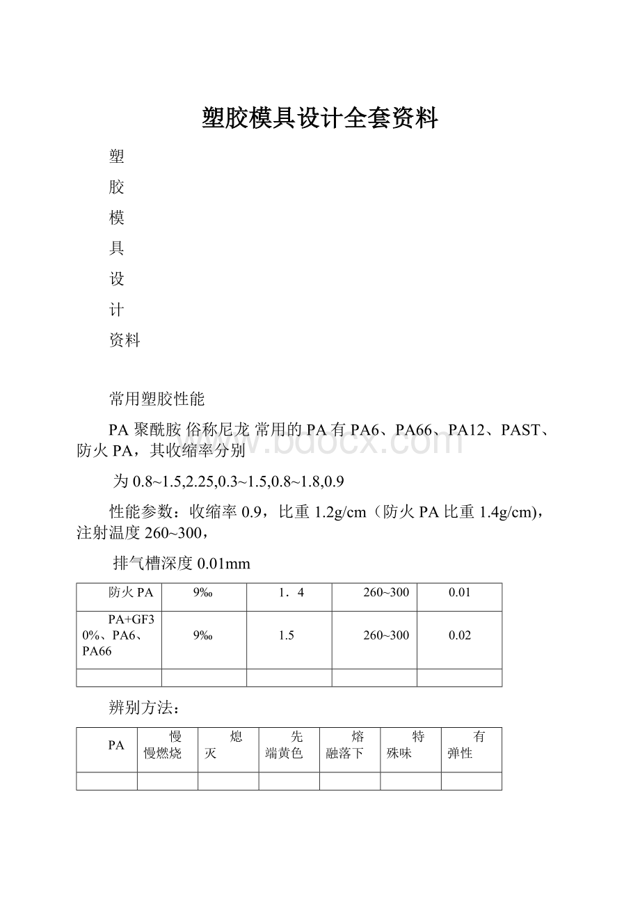 塑胶模具设计全套资料.docx