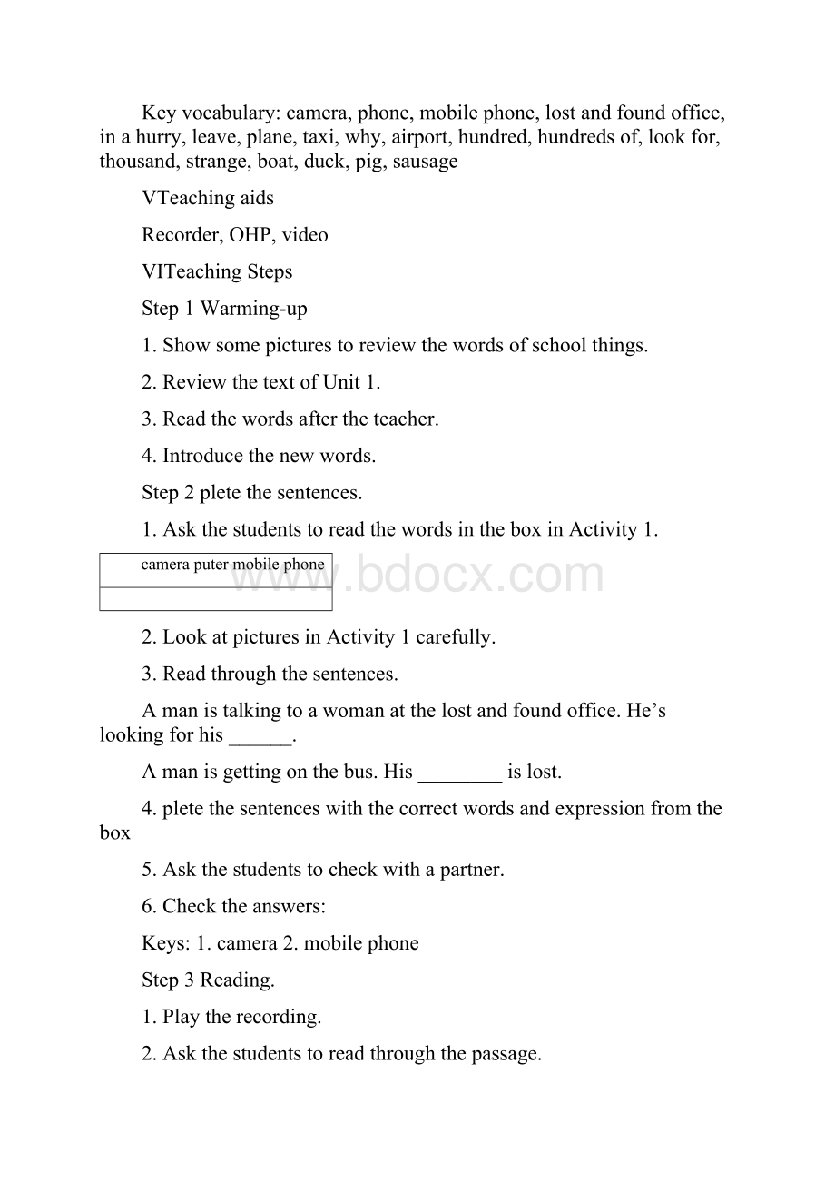 七年级英语下册 Module 1 Lost and found Unit 2 Are they yours精品教案 新版外研版.docx_第3页