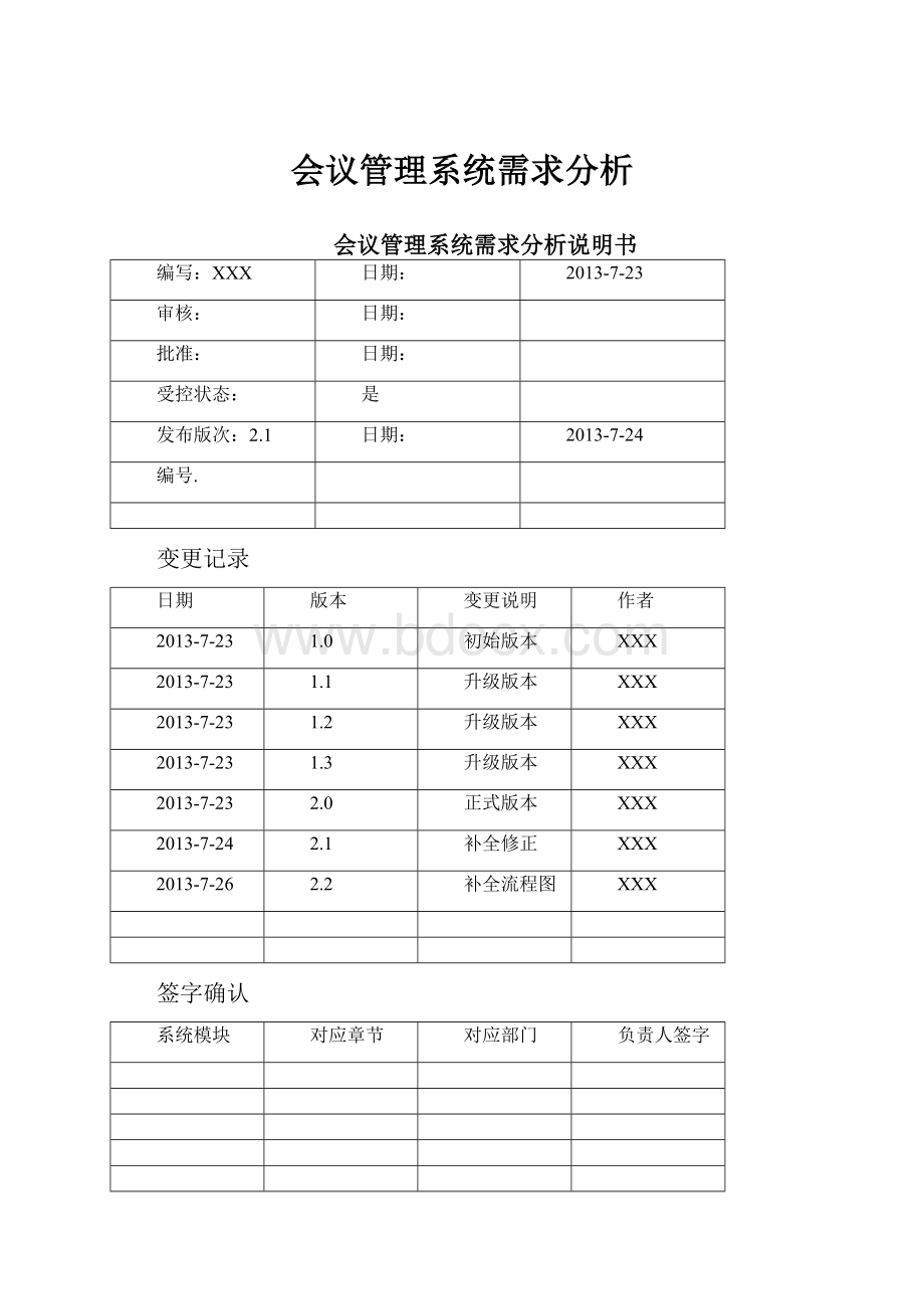 会议管理系统需求分析.docx