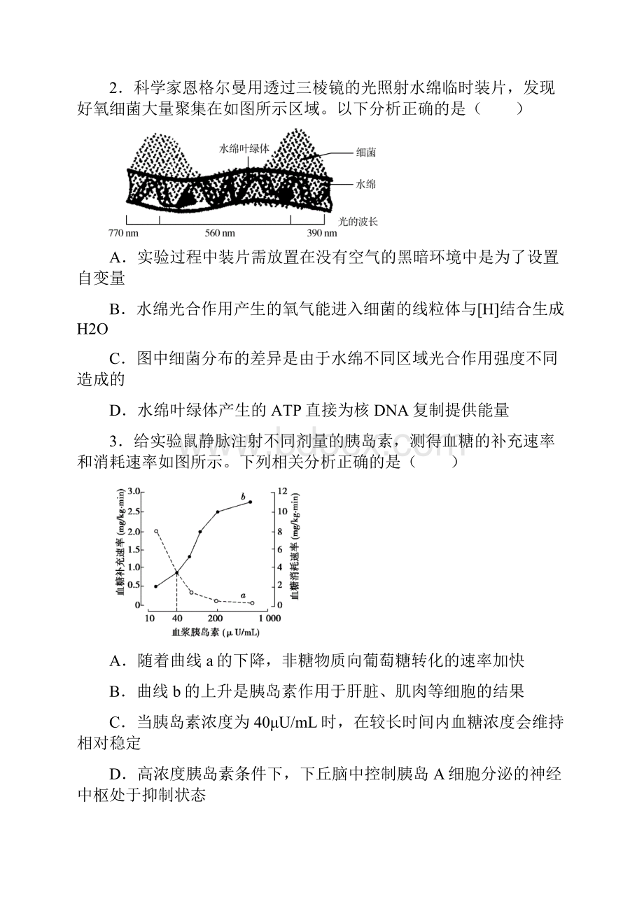 届河北省衡水中学高三下学期第一次模拟考试生物试题及答案精品推荐.docx_第2页