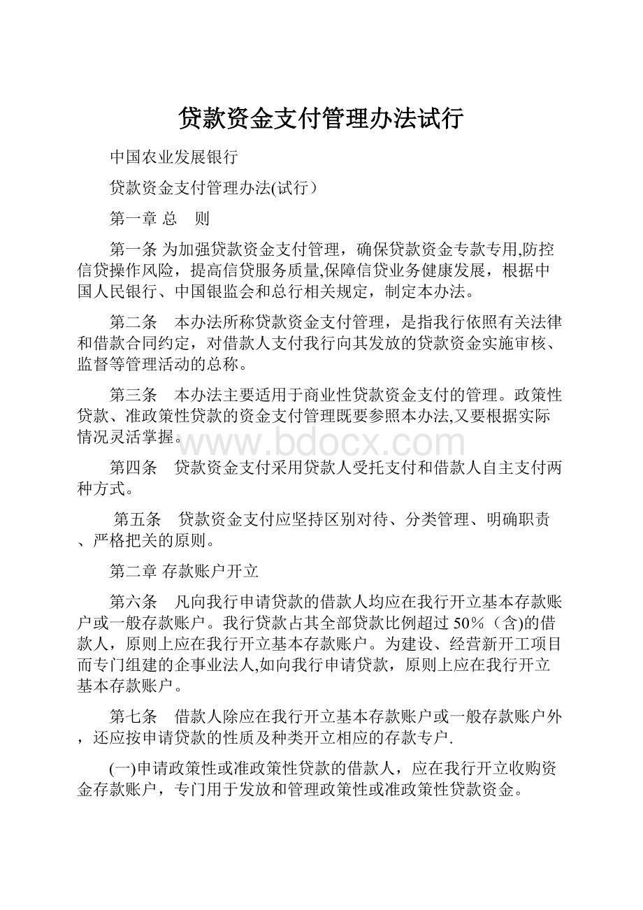 贷款资金支付管理办法试行.docx