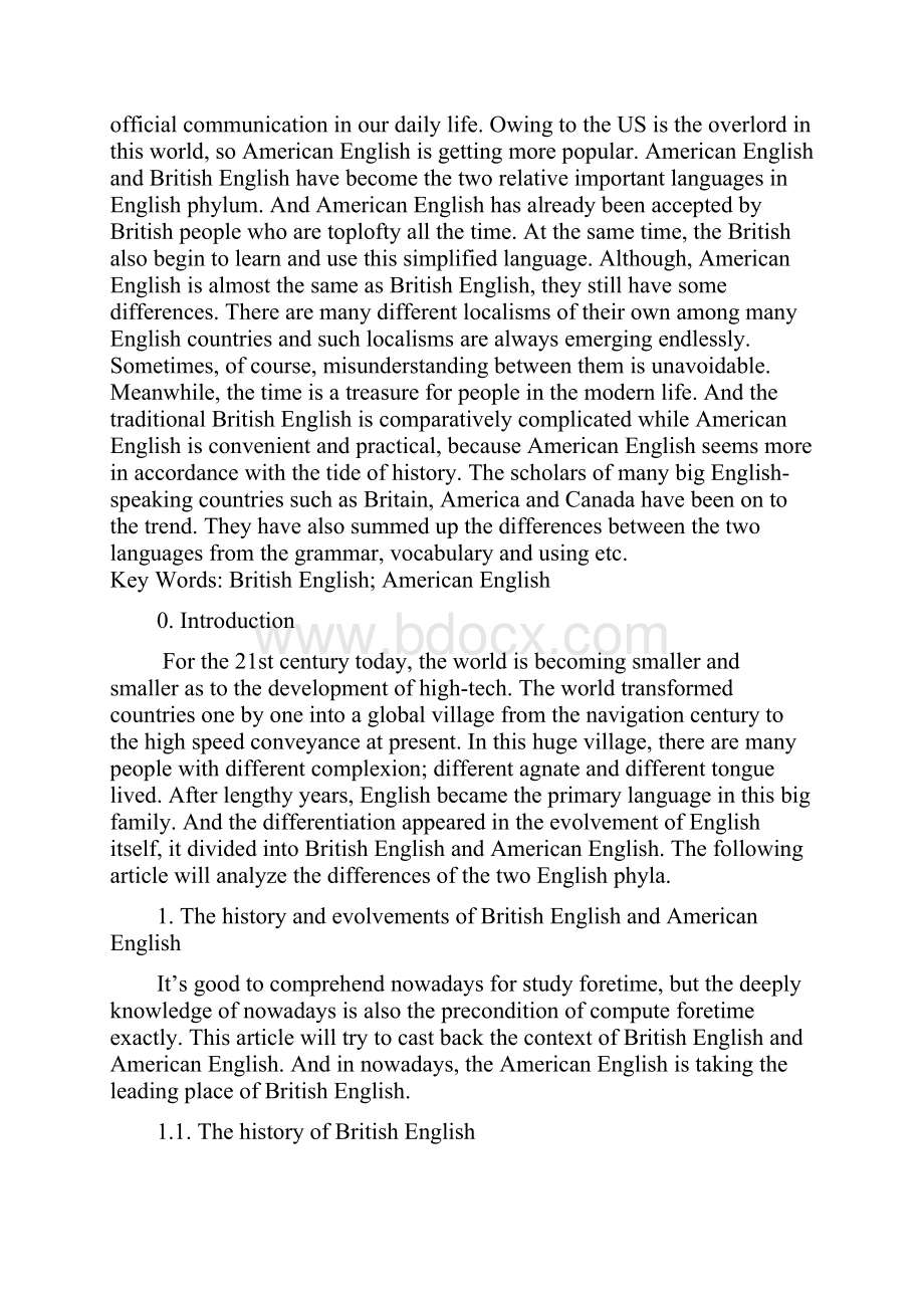 A Brief Analysis on Differences between American English and British English 浅析英式英语与美式英语.docx_第3页