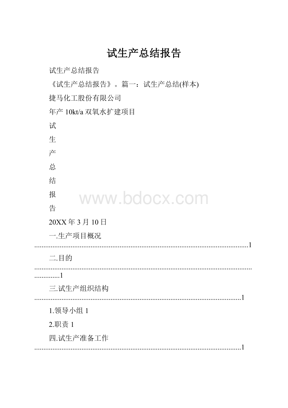 试生产总结报告.docx