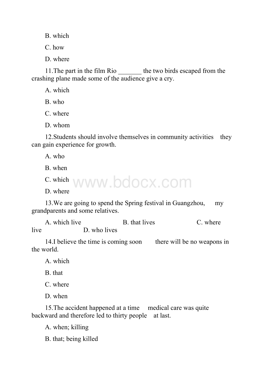 高中英语语法专题关系副词引导定语从句的用法专练.docx_第3页