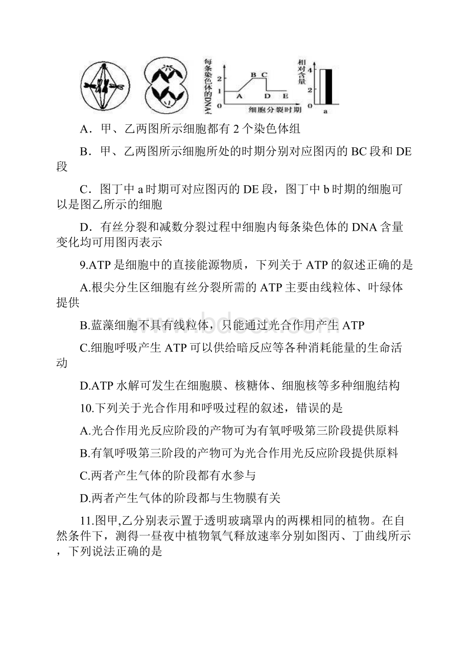 河南省林州市届高三生物调研考试试题.docx_第3页