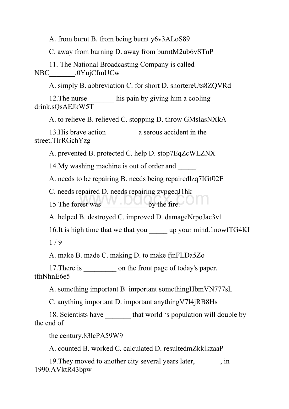 完整版对口升学英语考试题及答案.docx_第3页