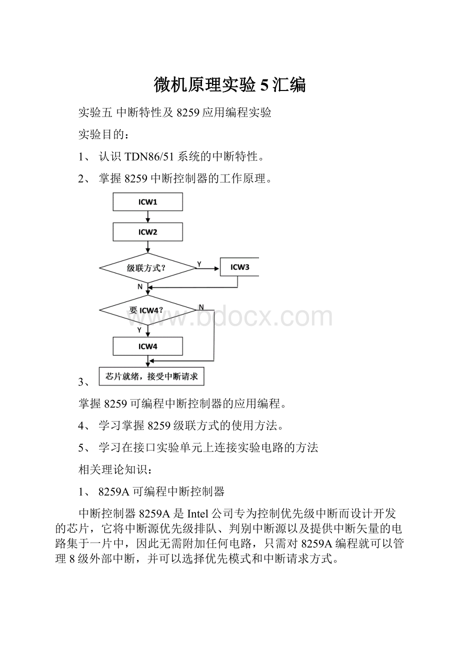 微机原理实验5汇编.docx_第1页