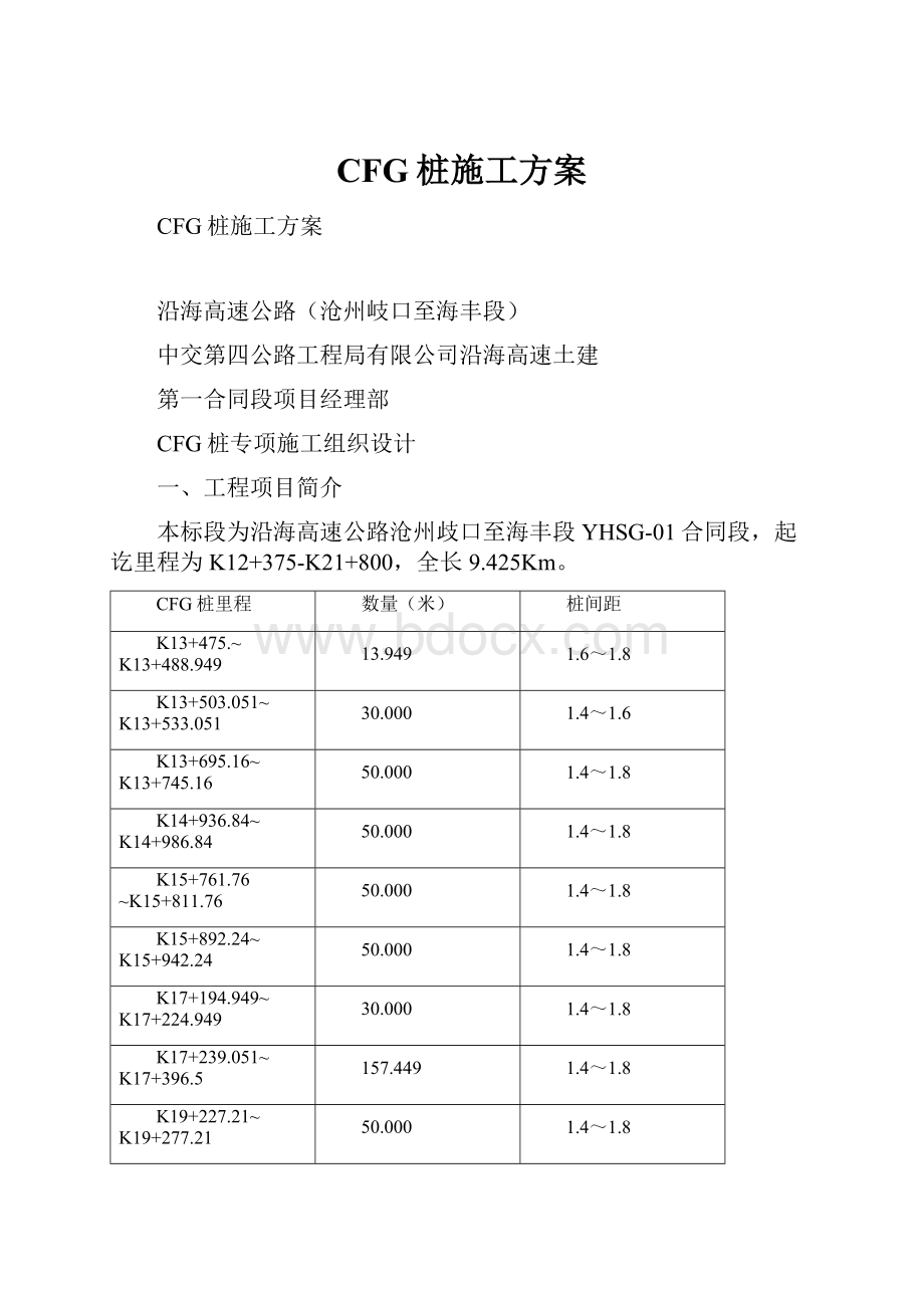 CFG桩施工方案.docx