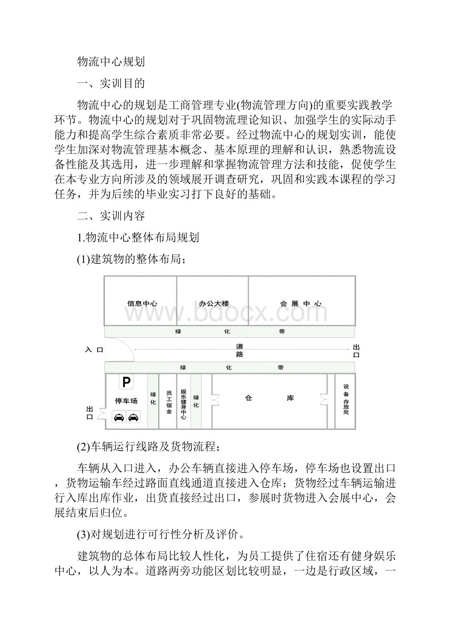 物流中心规划实训报告书范本.docx_第2页