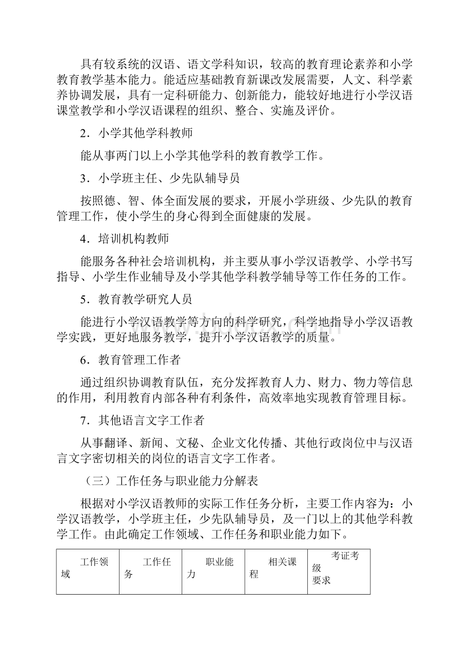 初等教育小学汉语方向培养方案.docx_第2页