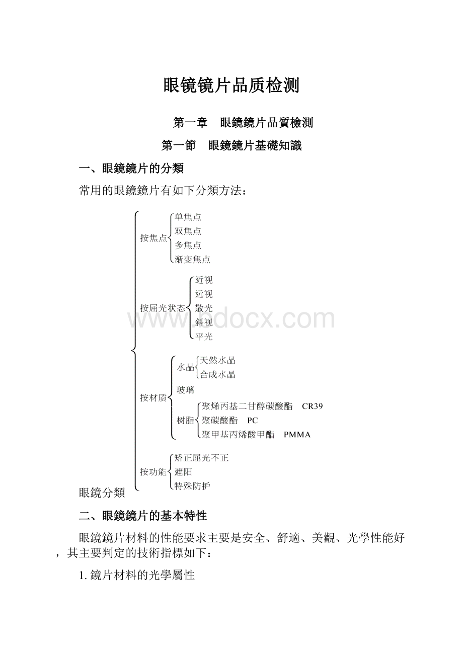 眼镜镜片品质检测.docx