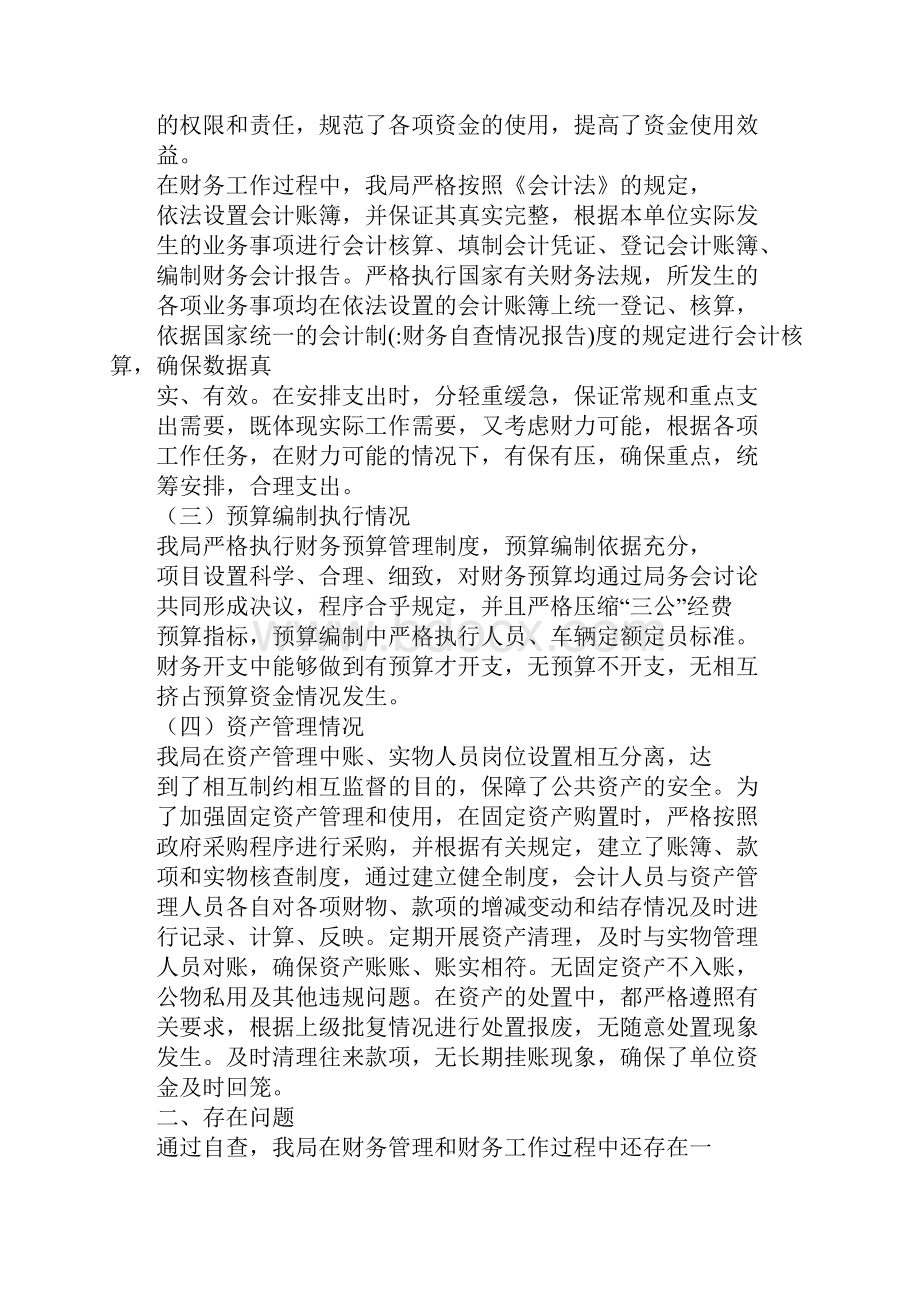 财务自查情况报告.docx_第2页