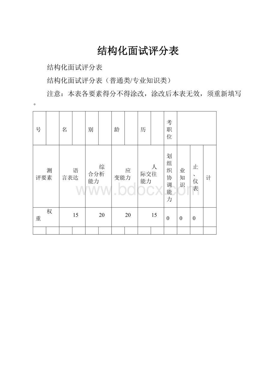 结构化面试评分表.docx_第1页