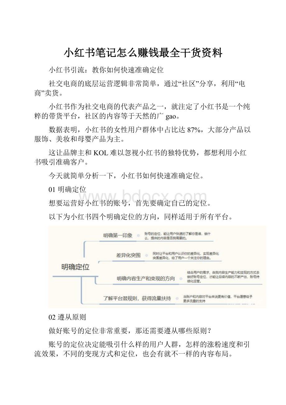 小红书笔记怎么赚钱最全干货资料.docx