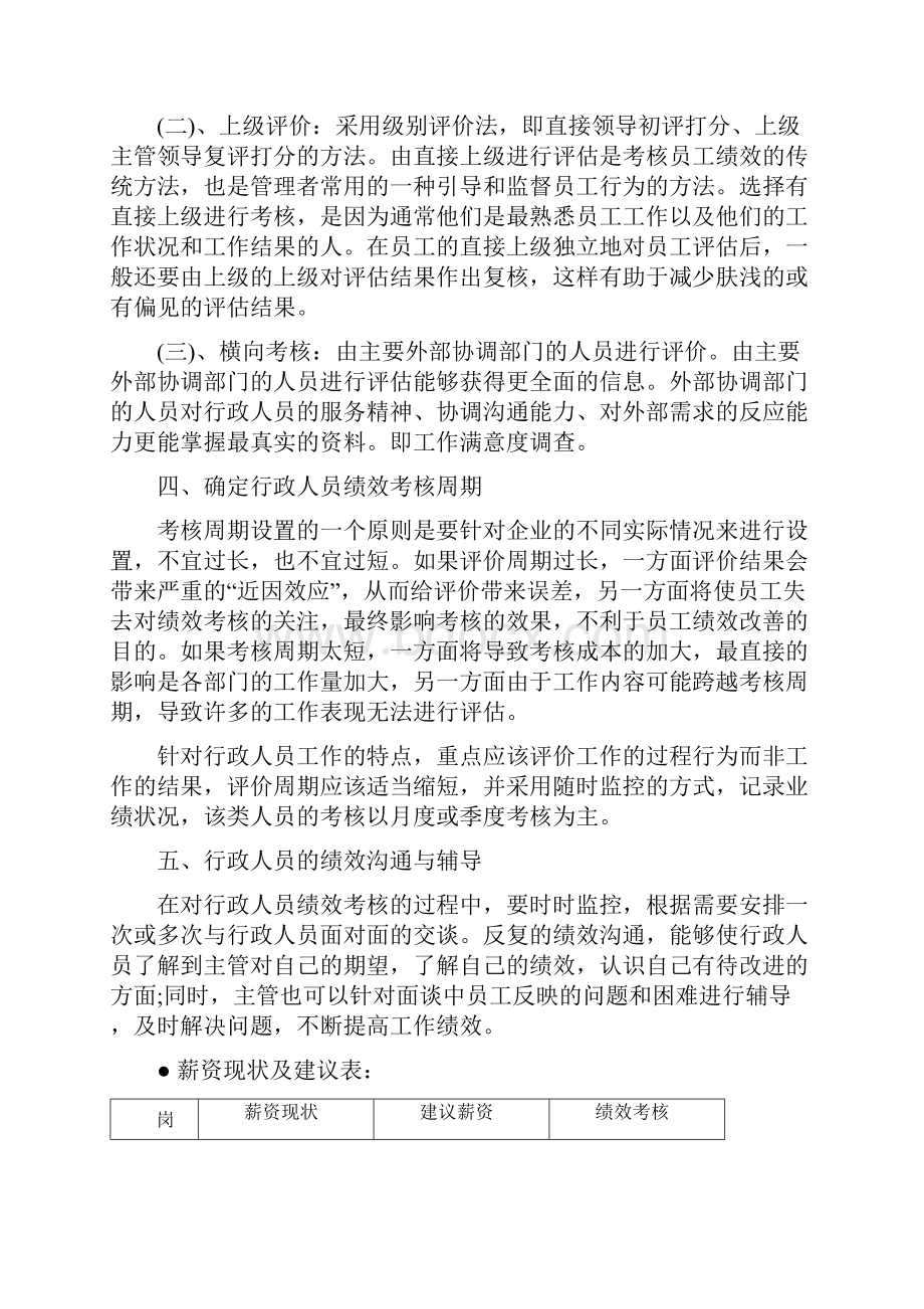 行政人事部绩效考核办法及KPI.docx_第3页