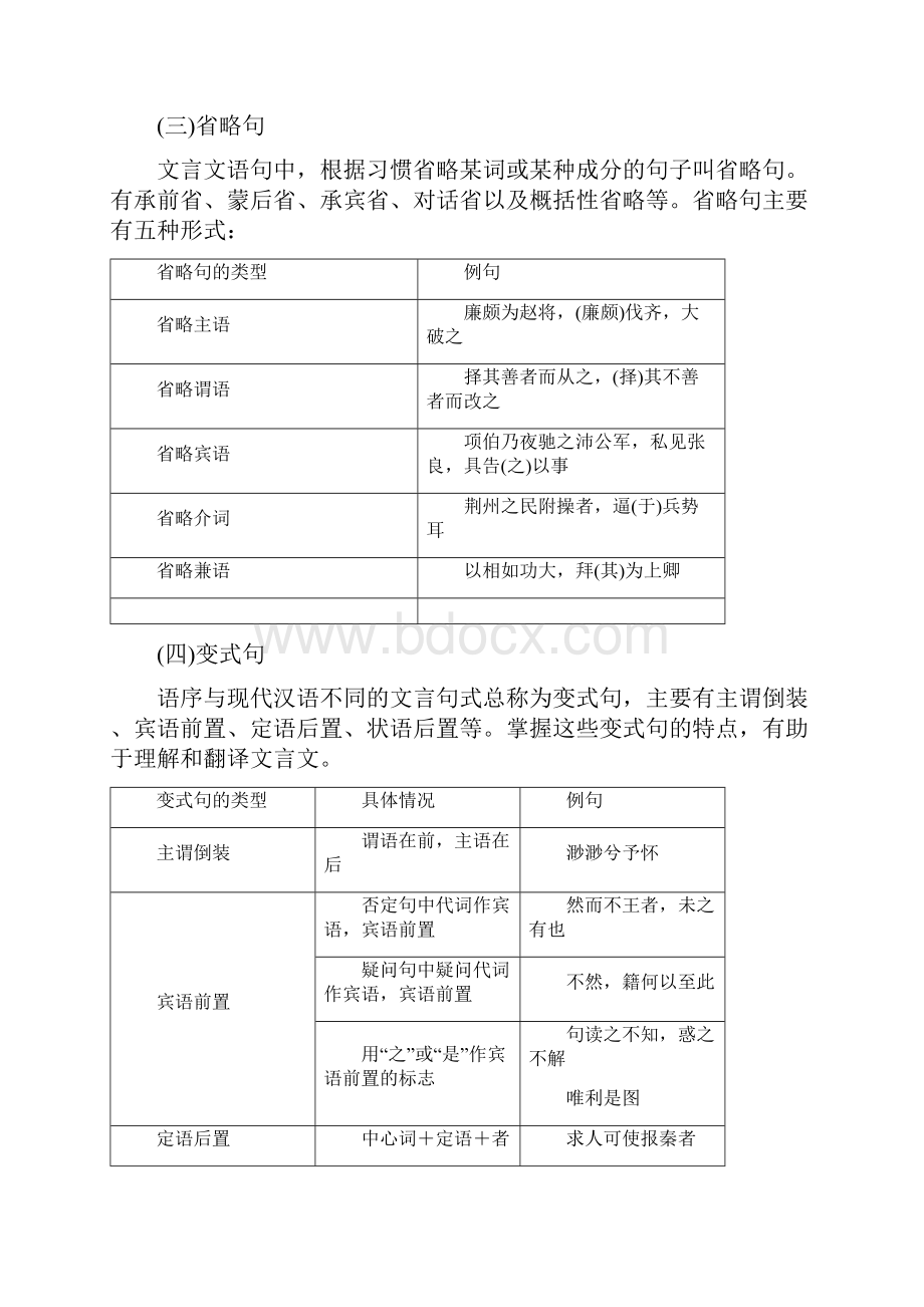 高考一轮语文 第2部分 专题6 第2节 考点4 文言翻译.docx_第3页