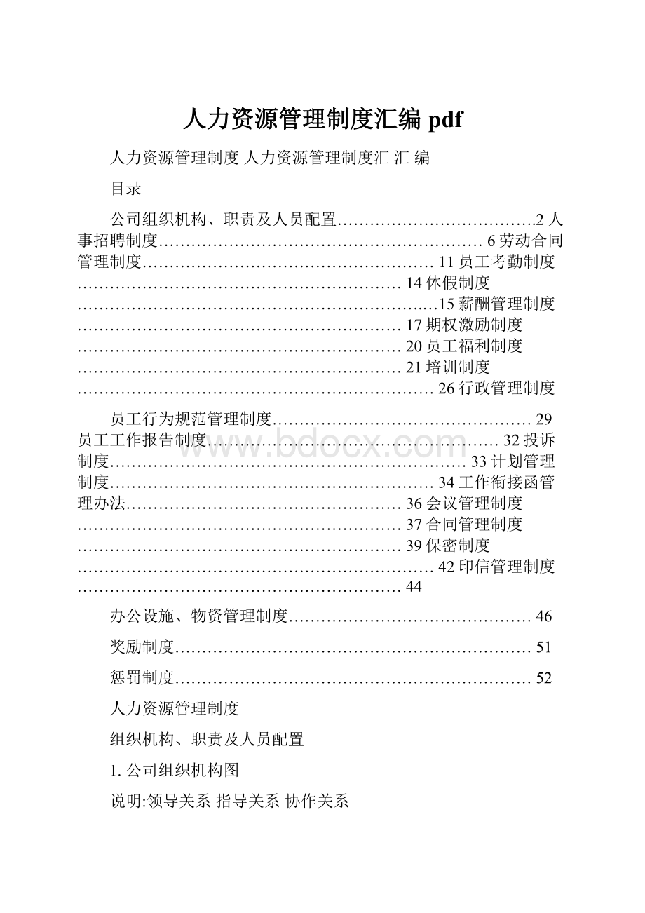 人力资源管理制度汇编pdf.docx