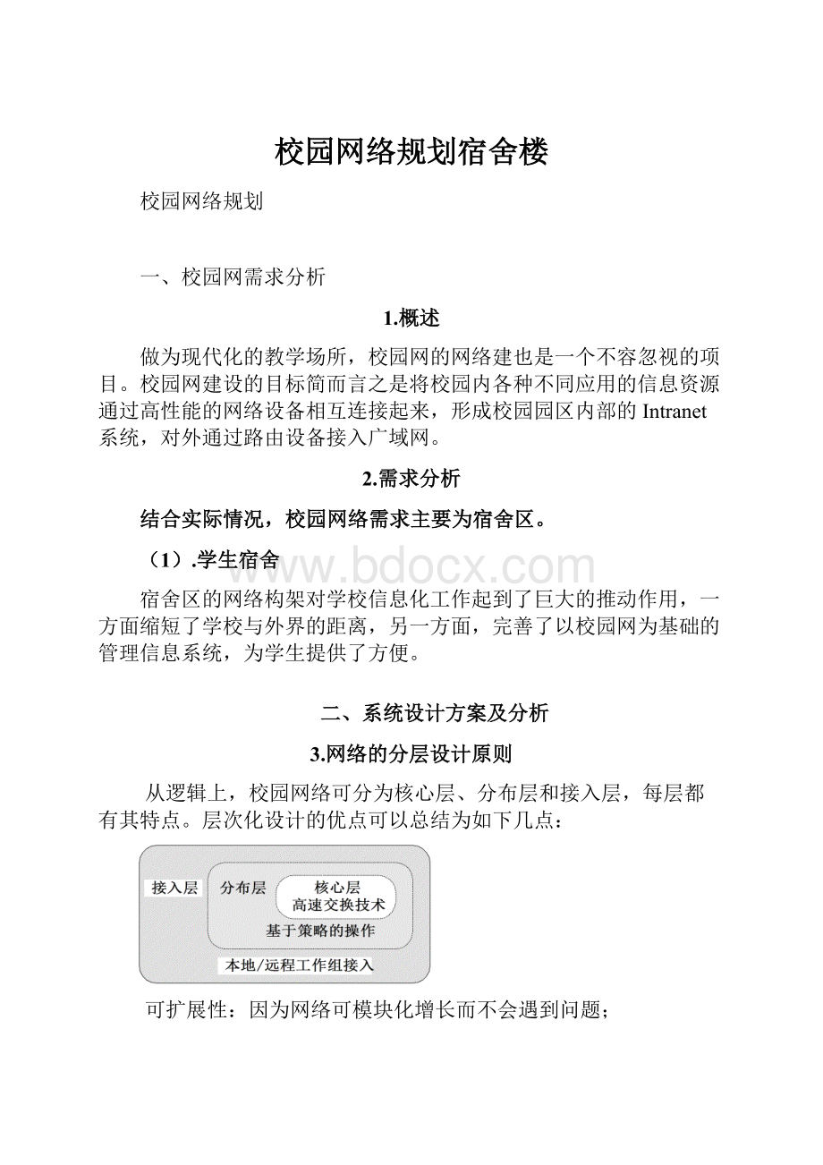 校园网络规划宿舍楼.docx_第1页