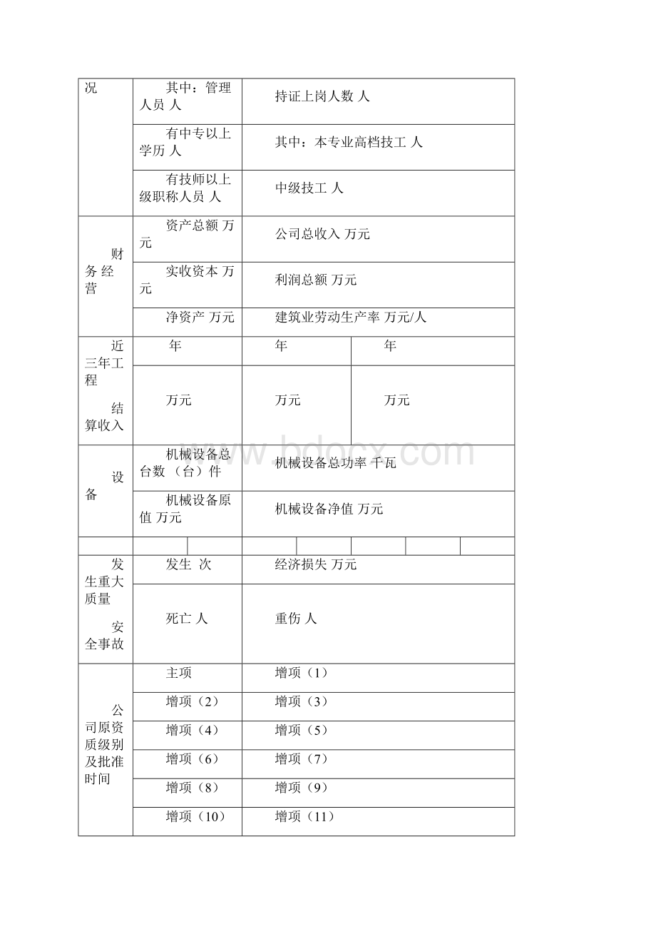 劳务企业申请表劳务分包序列建筑业企业资质申请表样本.docx_第3页