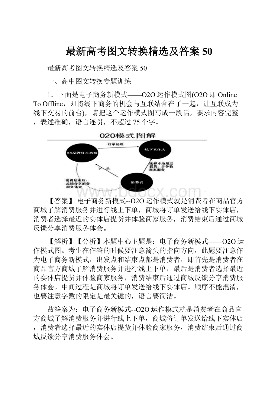 最新高考图文转换精选及答案50.docx