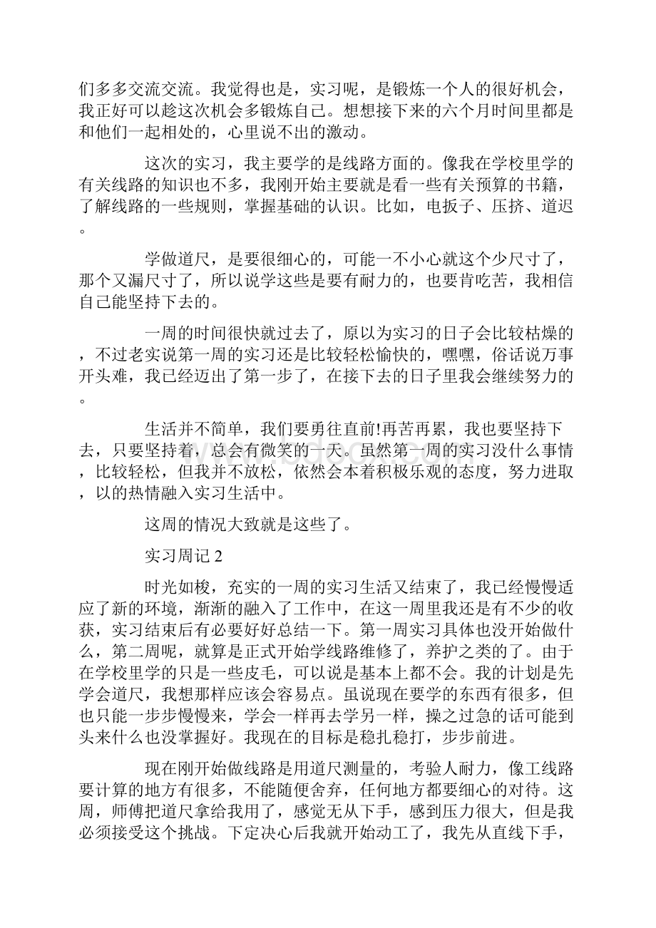 土木工程专业大学生实习周记总结.docx_第2页