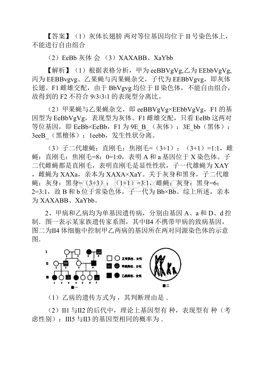 高三生物课后考点专攻遗传大题.docx_第2页