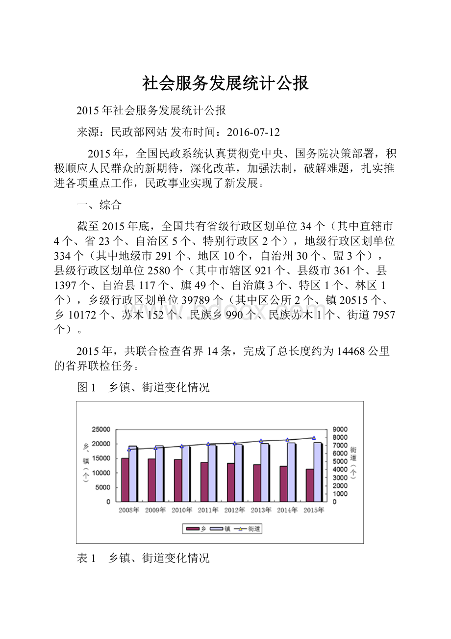 社会服务发展统计公报.docx