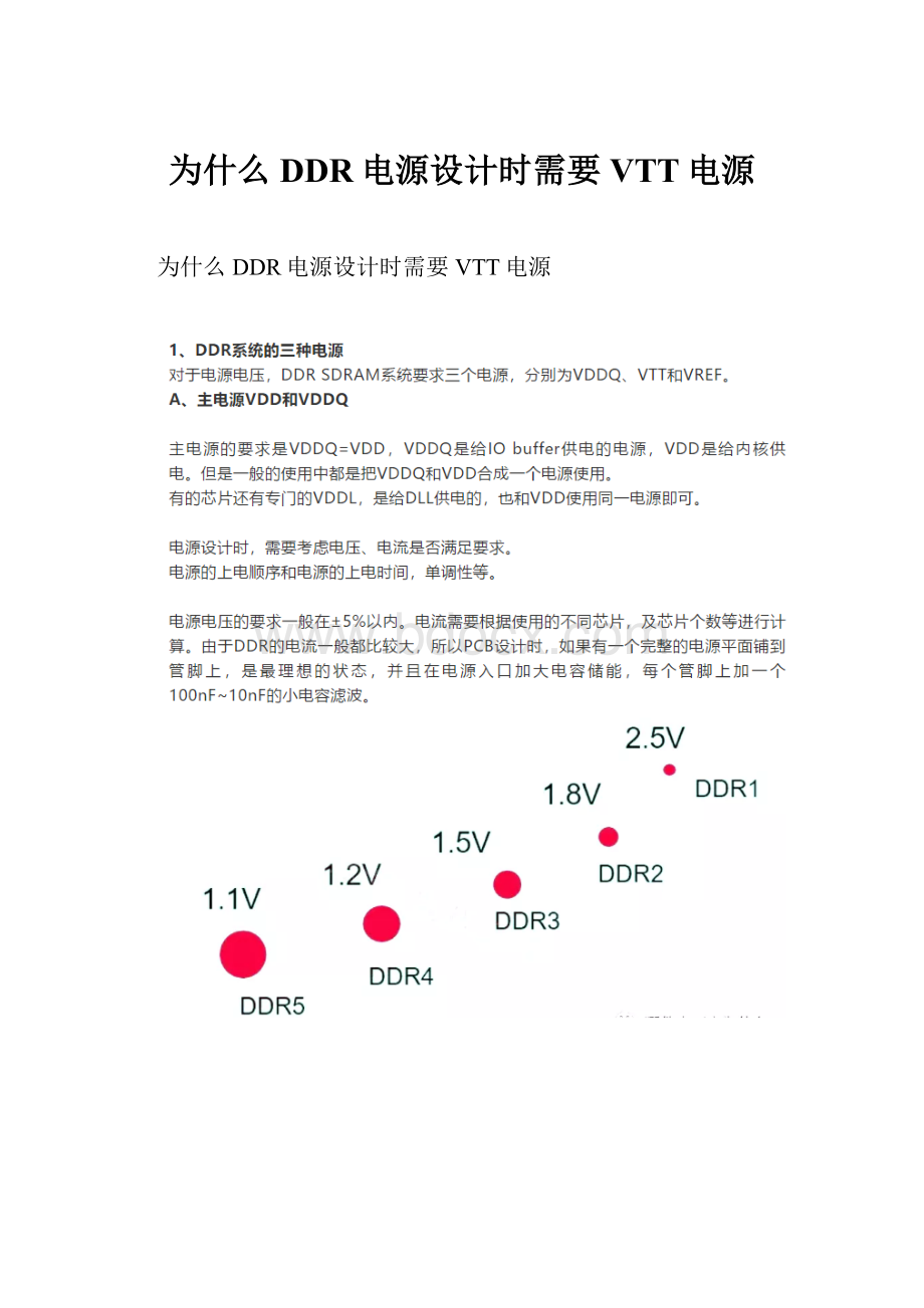 为什么DDR电源设计时需要VTT电源.docx