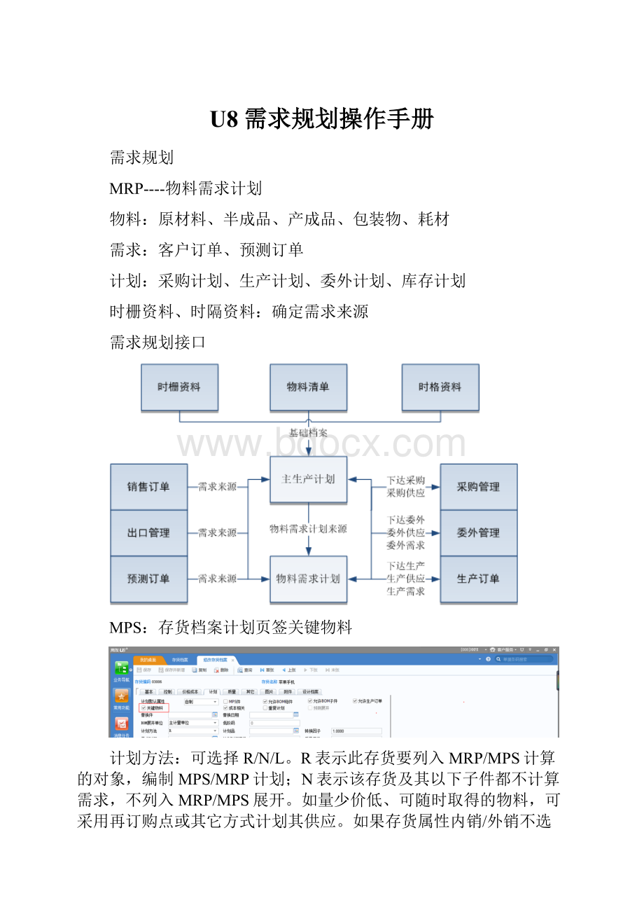 U8需求规划操作手册.docx