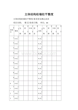 主体结构砼墙柱平整度.docx