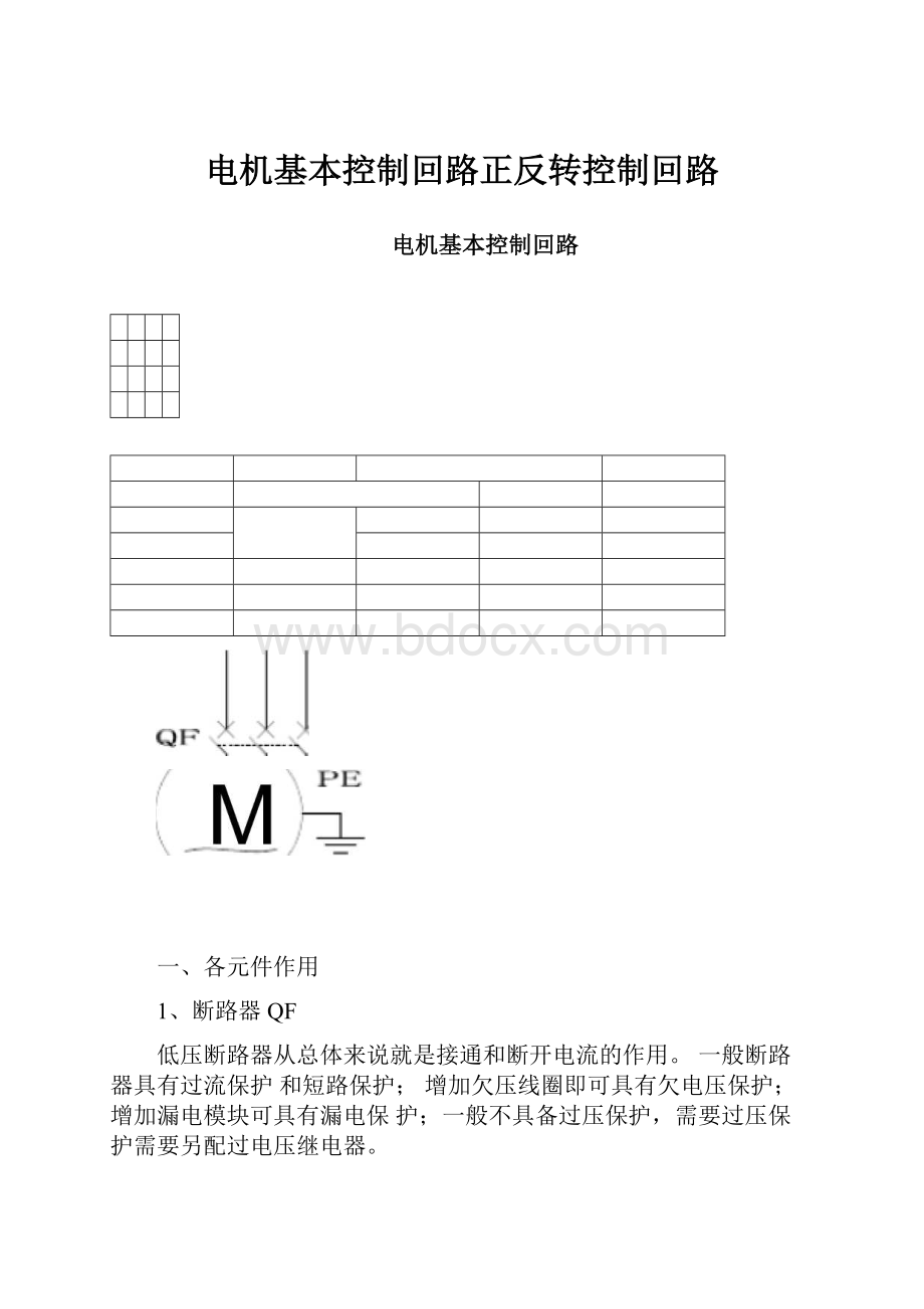 电机基本控制回路正反转控制回路.docx