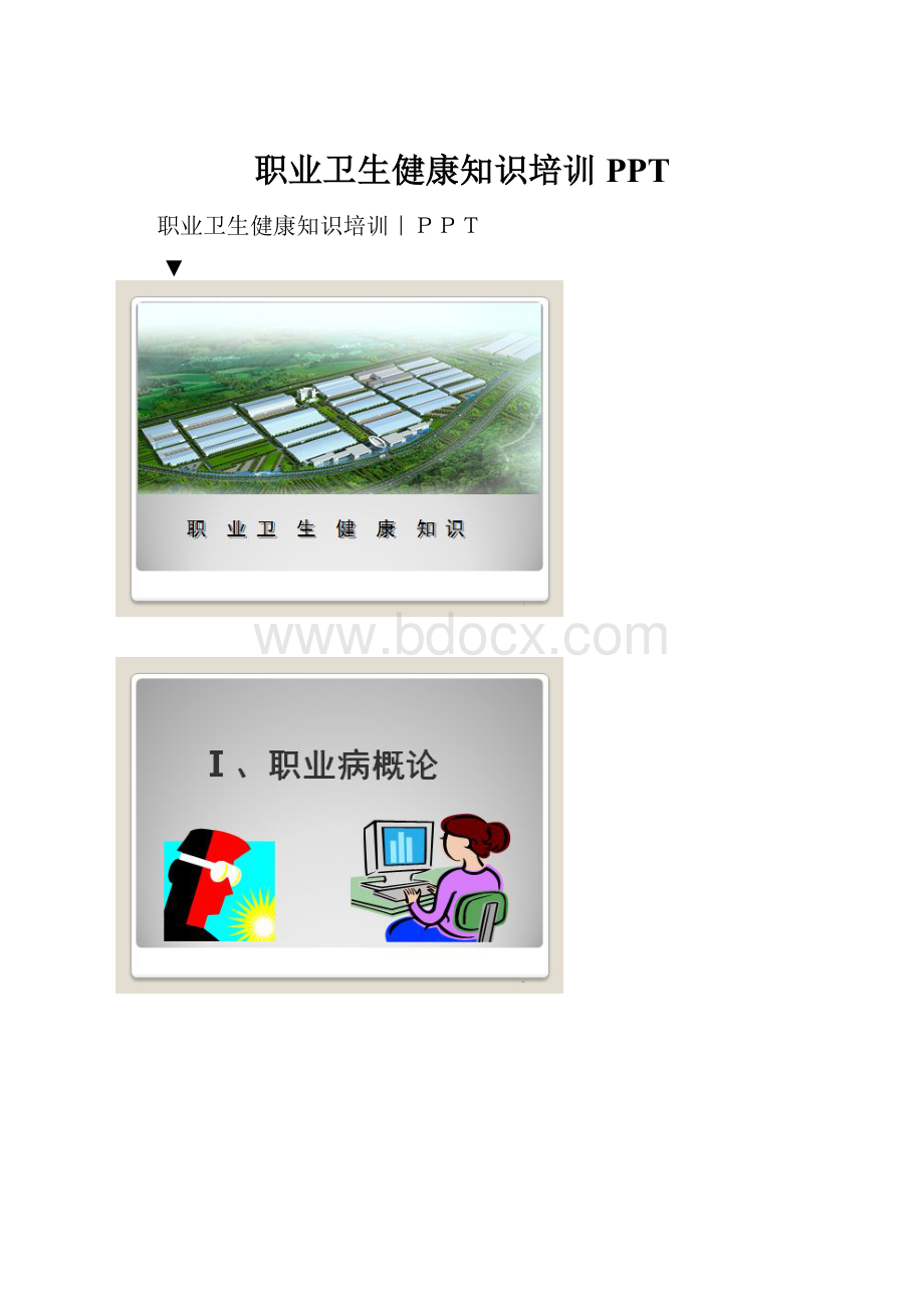 职业卫生健康知识培训PPT.docx_第1页