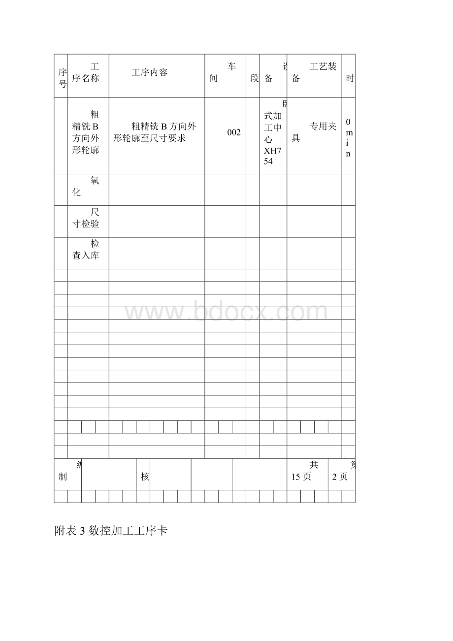 支撑架工艺设计与数控加工工艺卡.docx_第3页