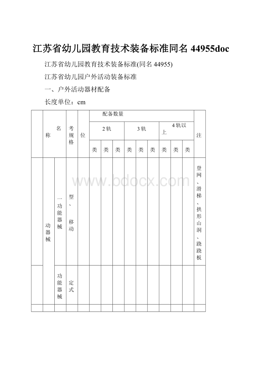 江苏省幼儿园教育技术装备标准同名44955doc.docx