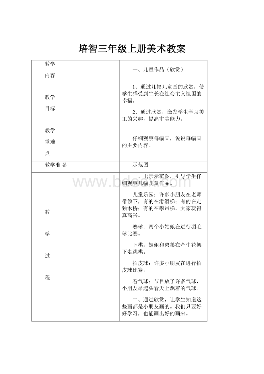 培智三年级上册美术教案.docx_第1页