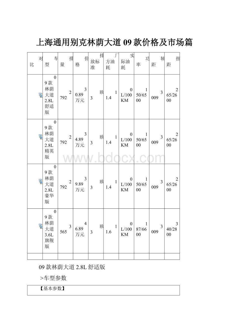 上海通用别克林荫大道09款价格及市场篇.docx_第1页