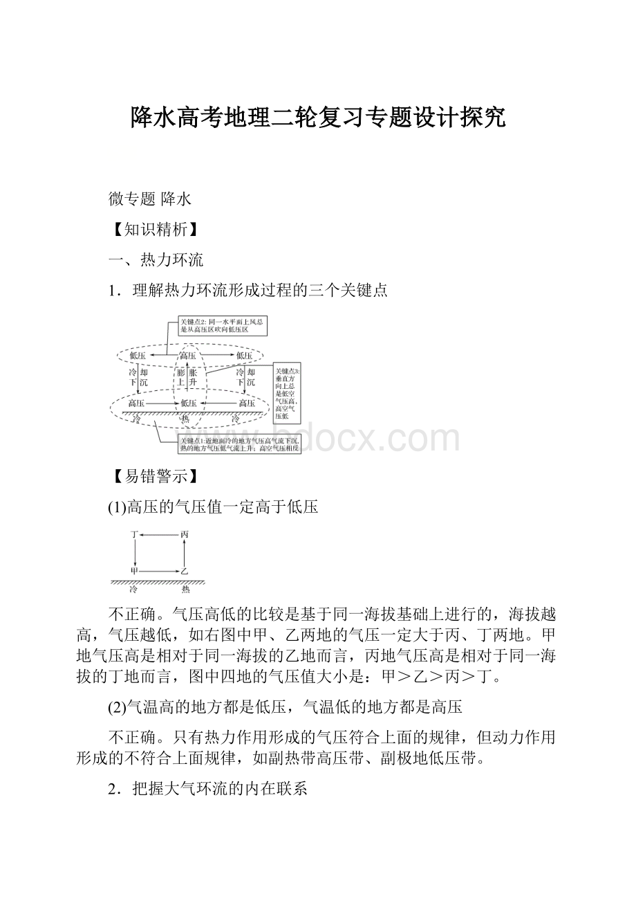 降水高考地理二轮复习专题设计探究.docx_第1页