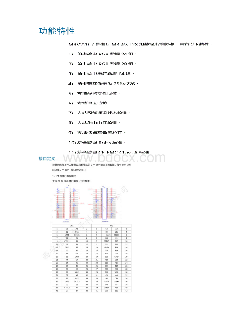 诺瓦科技LED全彩屏接收卡MRV2207规格书.docx_第3页