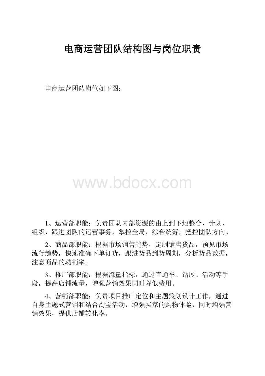 电商运营团队结构图与岗位职责.docx