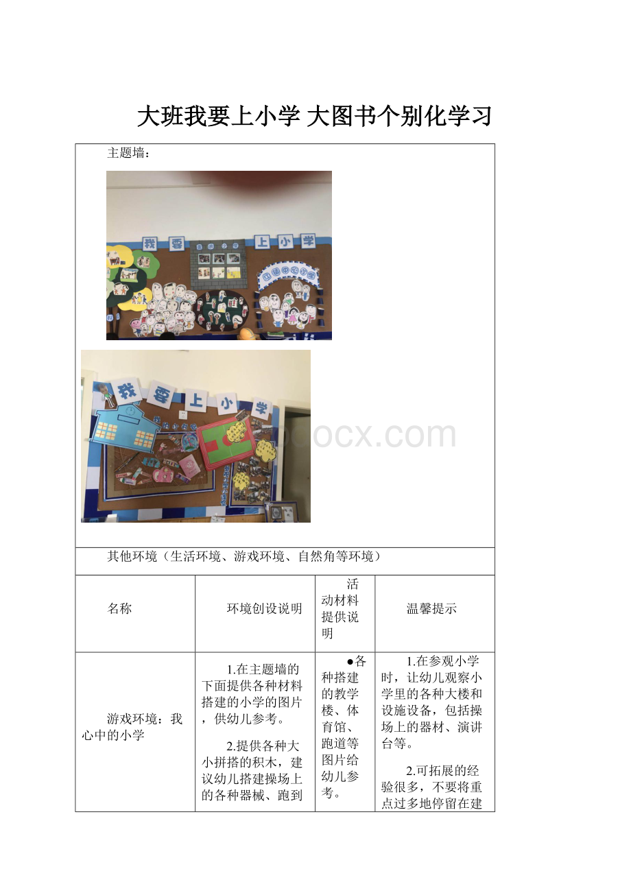 大班我要上小学 大图书个别化学习.docx_第1页