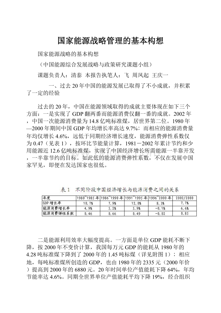 国家能源战略管理的基本构想.docx