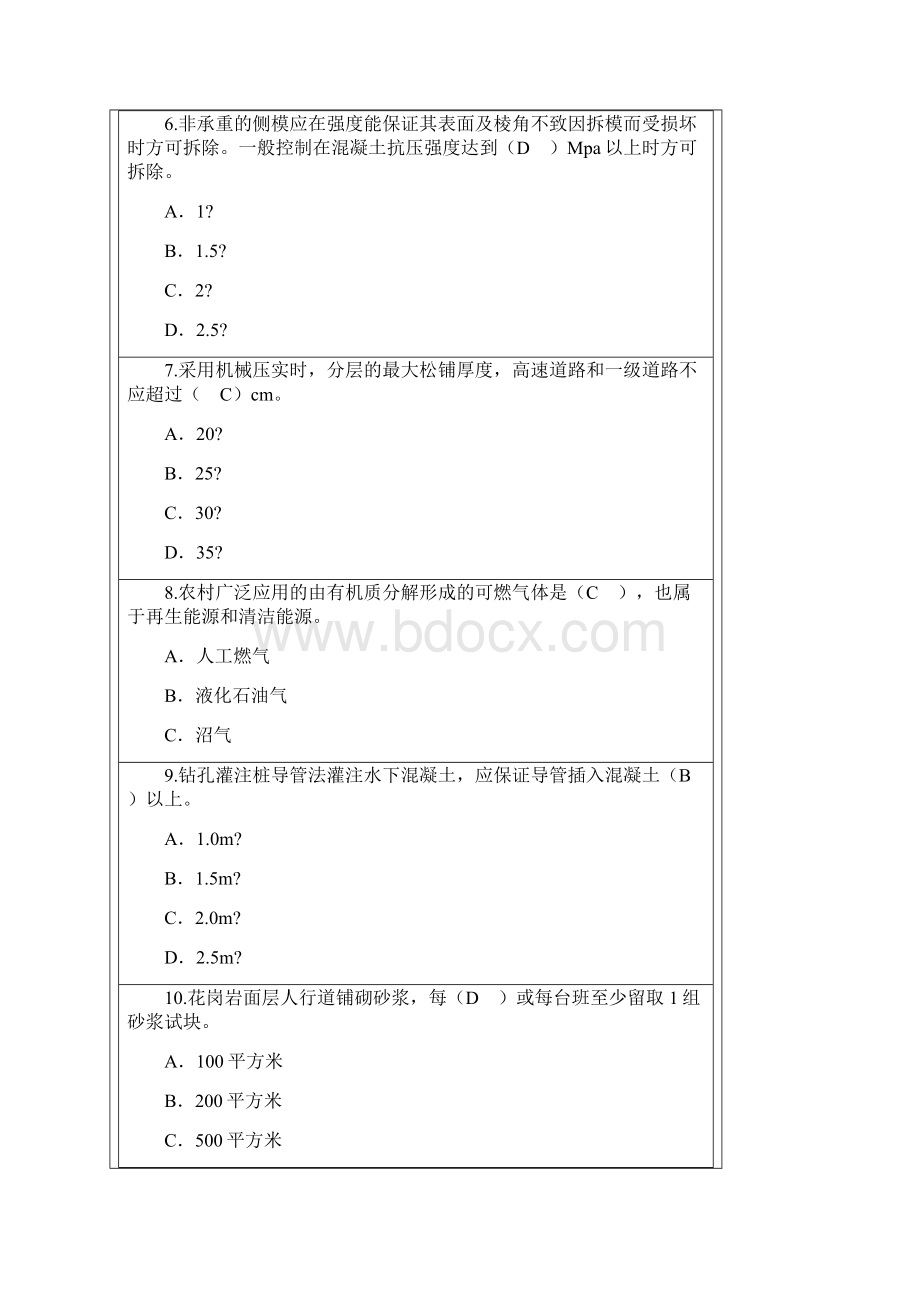 监理工程师延续注册市政公用工程考试及答案得分完整版.docx_第3页