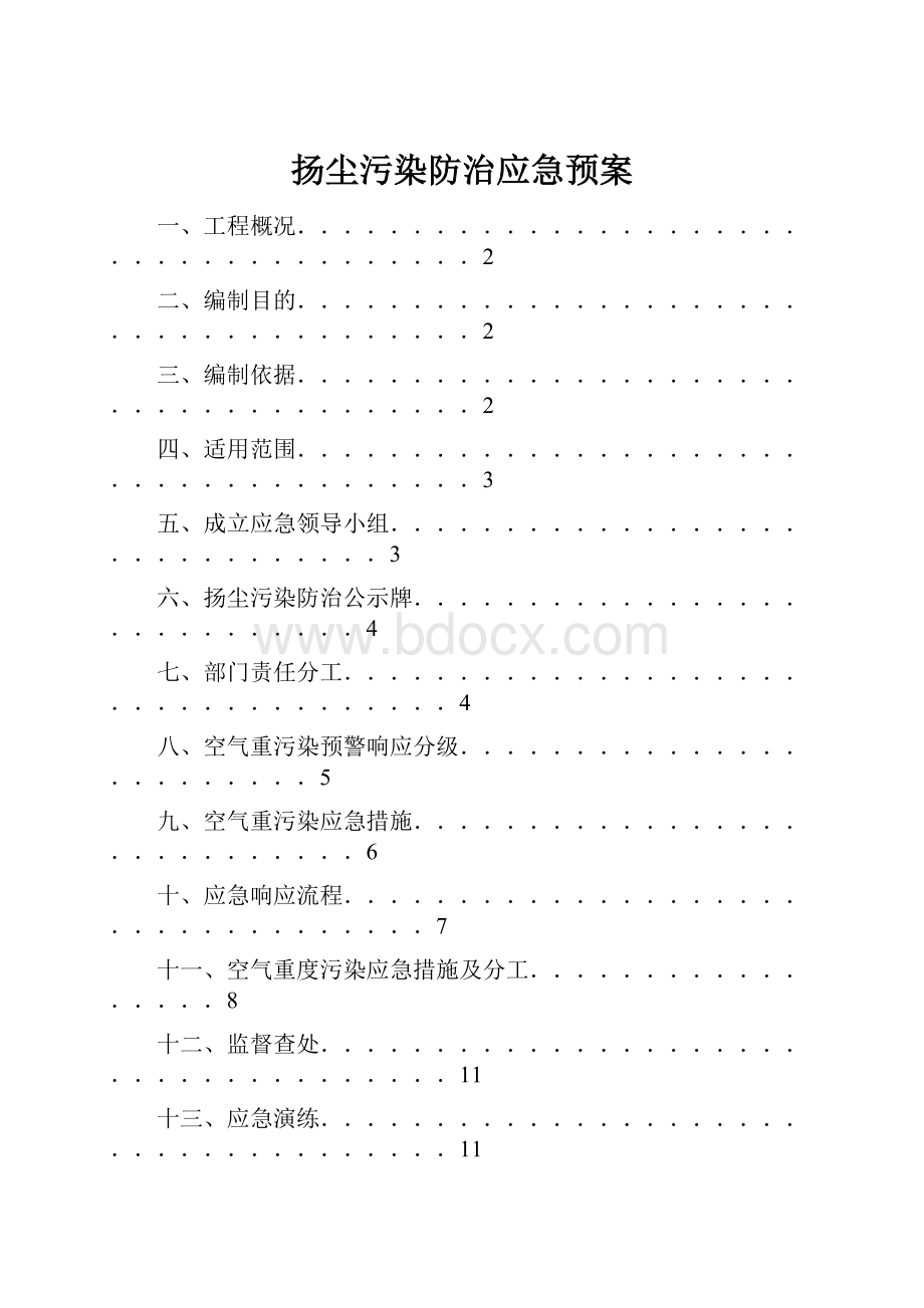 扬尘污染防治应急预案.docx_第1页