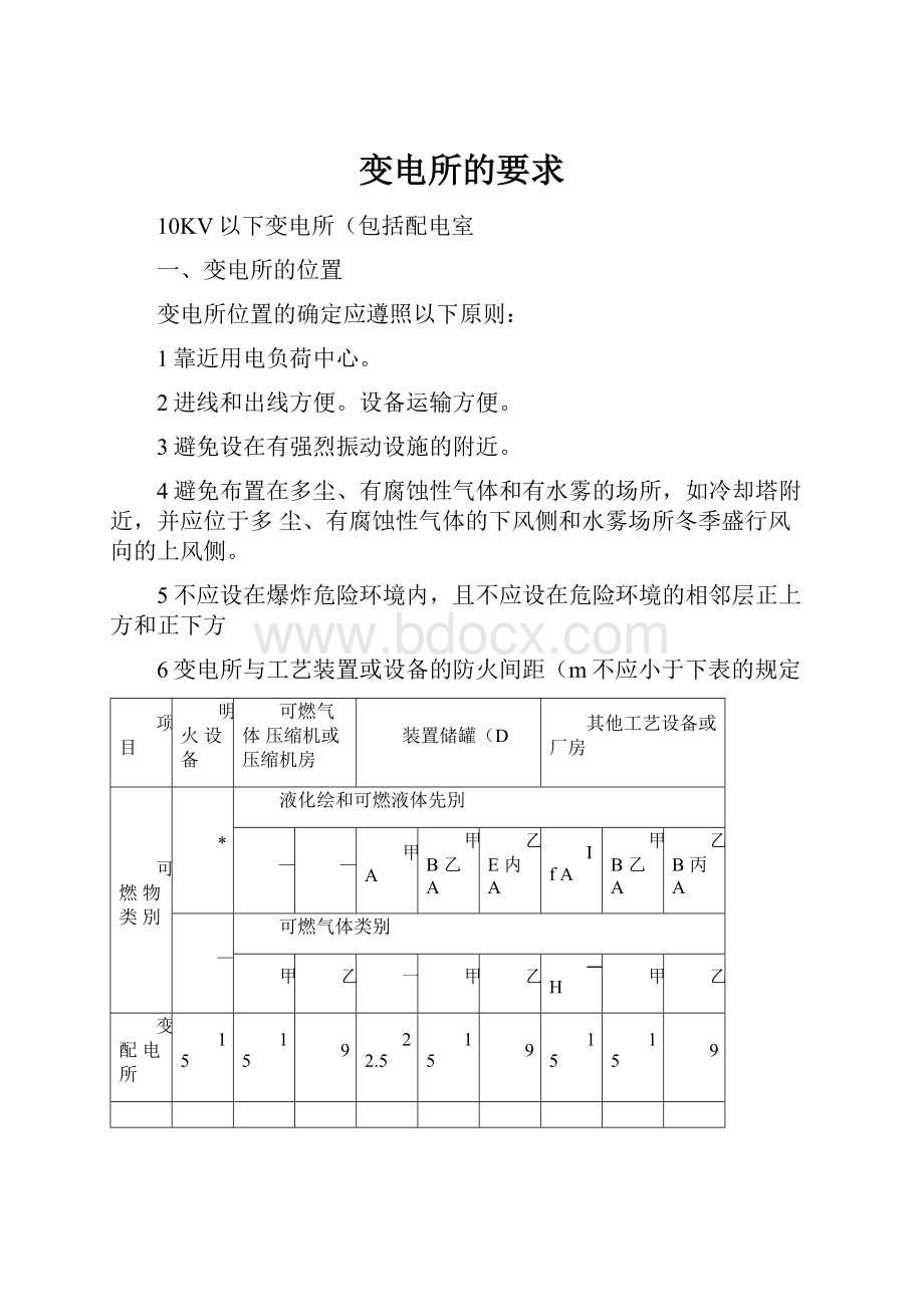 变电所的要求.docx